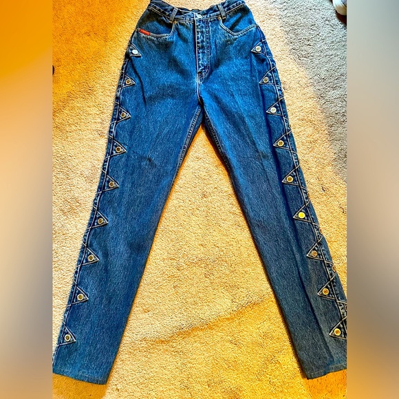 LAWMAN ** Vintage high waist western jeans size 3 / 4 - Picture 1 of 9